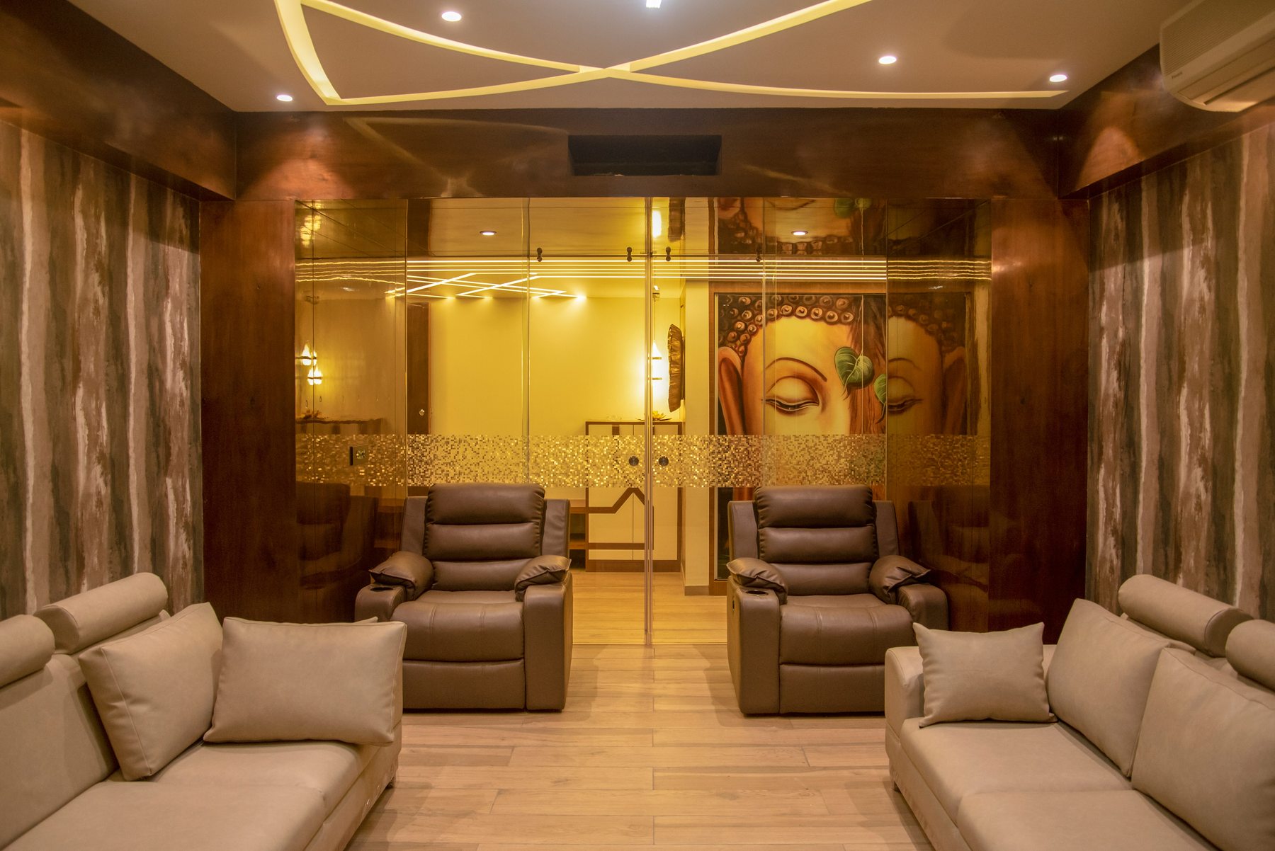 Sala de espera elegante de um spa